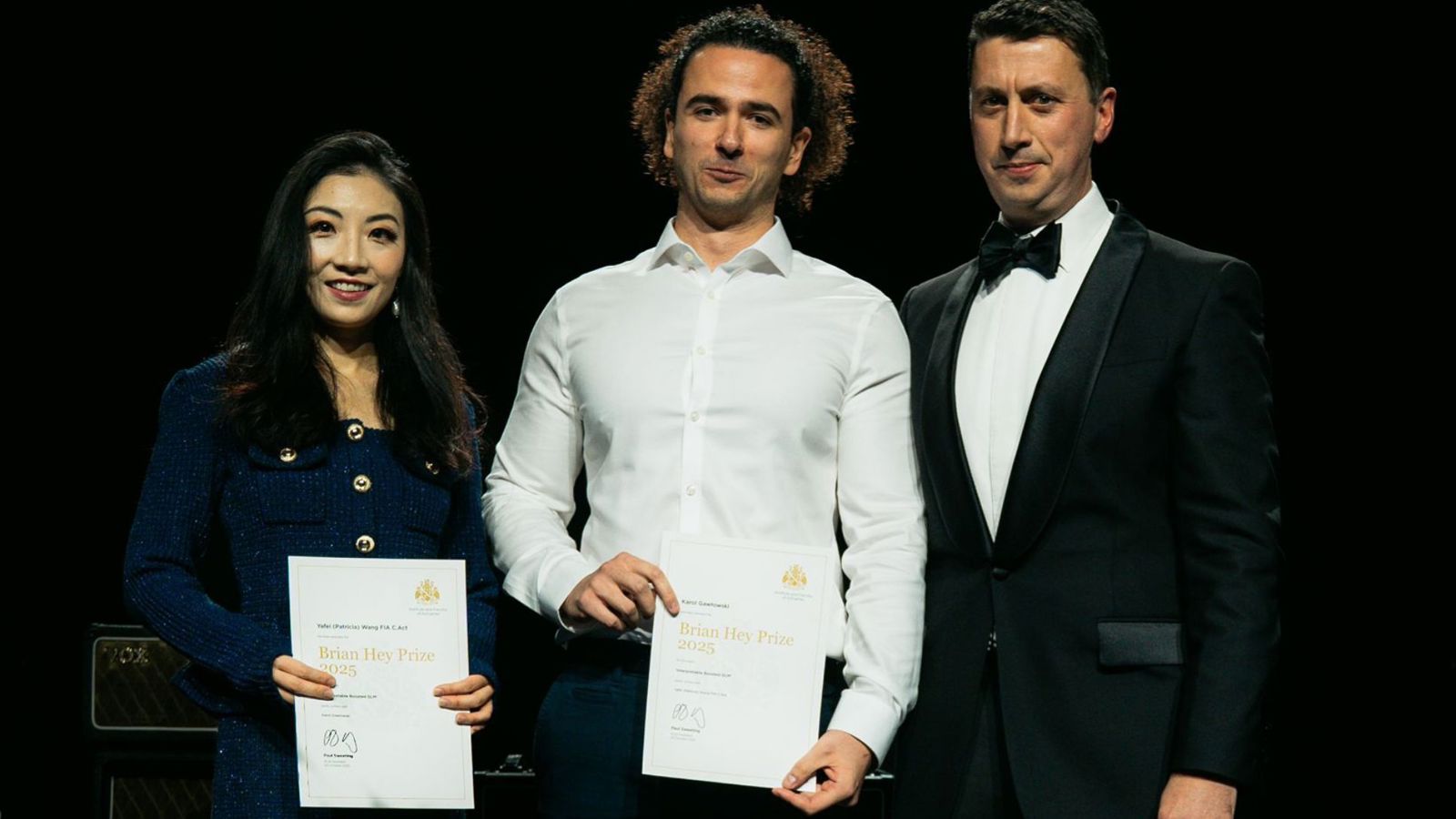 Brian Hey prize winners 2024 holding their awards